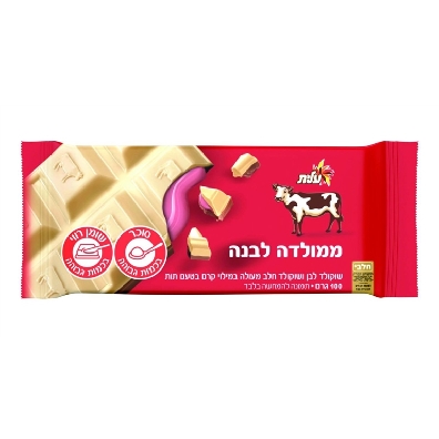 שוקולד פרה 100 גר' לבן-תות