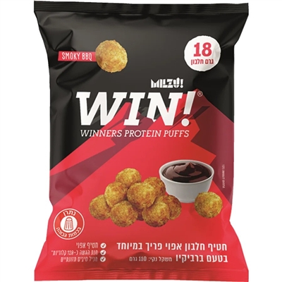 חטיף חלבון פריך WIN פאף בטעם ברביקיו